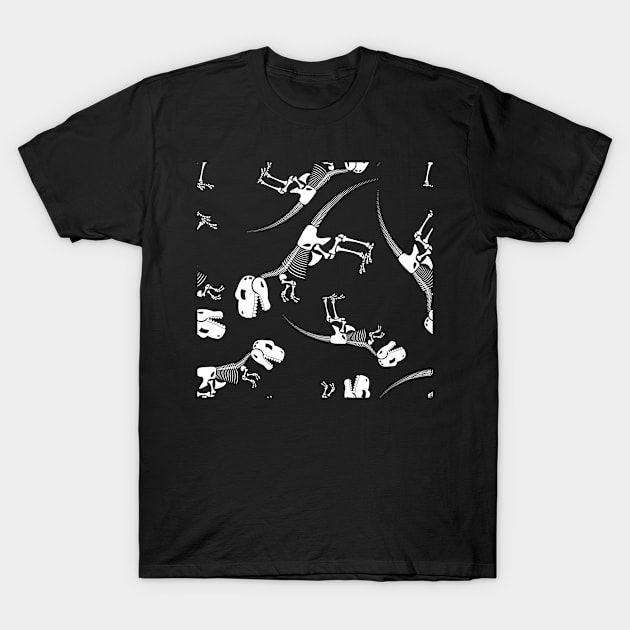 I Love Dinosaur, Dinosaur bones T-Shirt by ahmad211